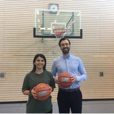 Neue Basketbälle für das Lise-Meitner-Gymnasium: Hakro Merlins unterstützt den Sportunterricht