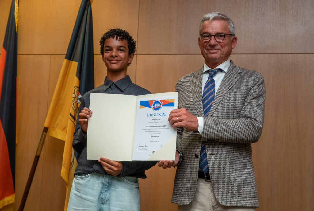 19.07.2024, Stuttgart: Schüler-Wettbewerb - Preisverleihung im Innenministerium. Foto: Christoph Schmidt